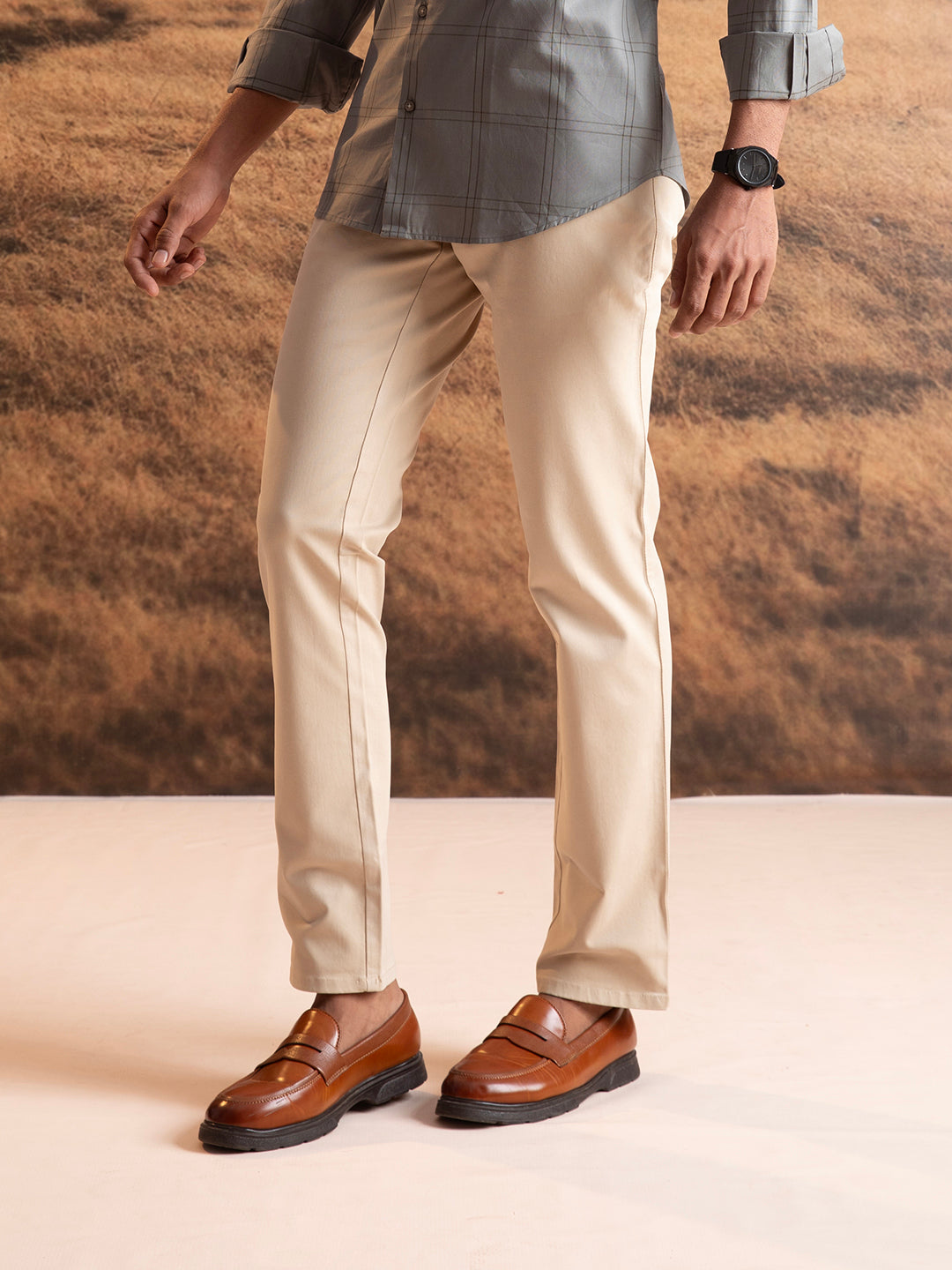 Best Beige Formal Trouser For Men - Sero