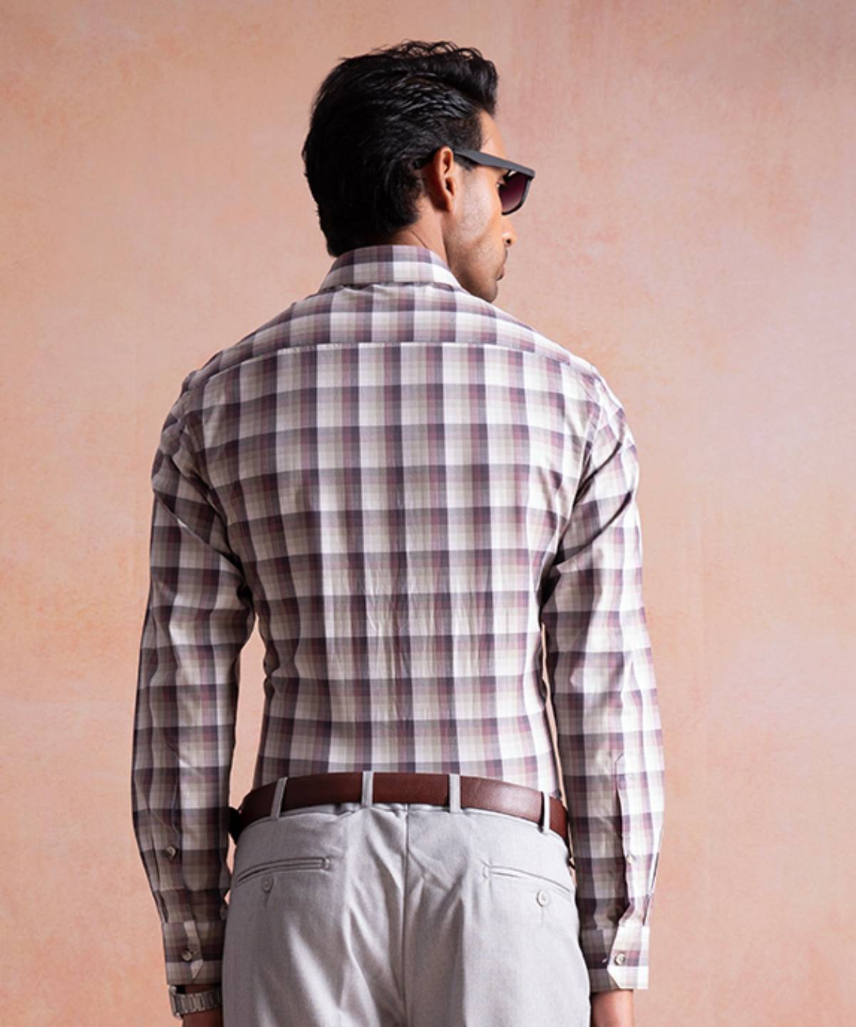 Muted Mauve Checkered Shirt