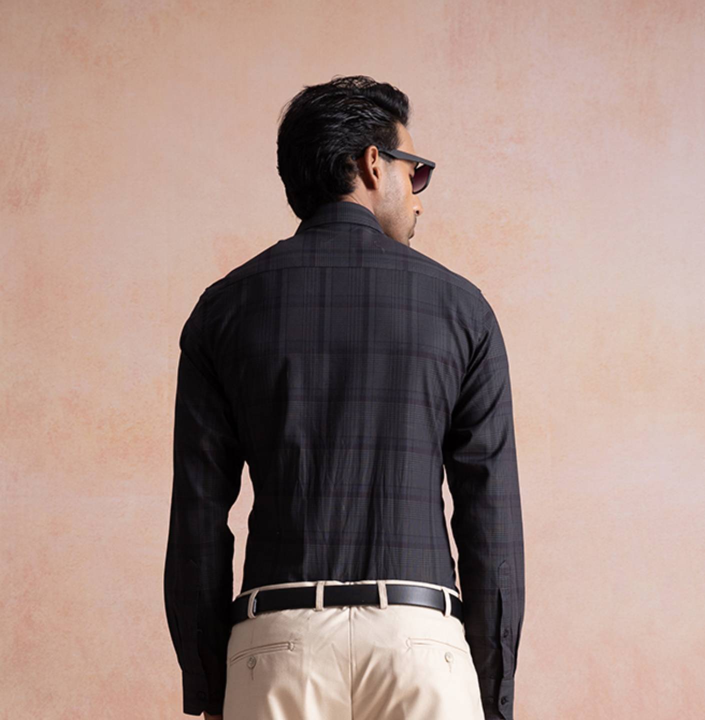 Dark Semi-Formal Check Shirt