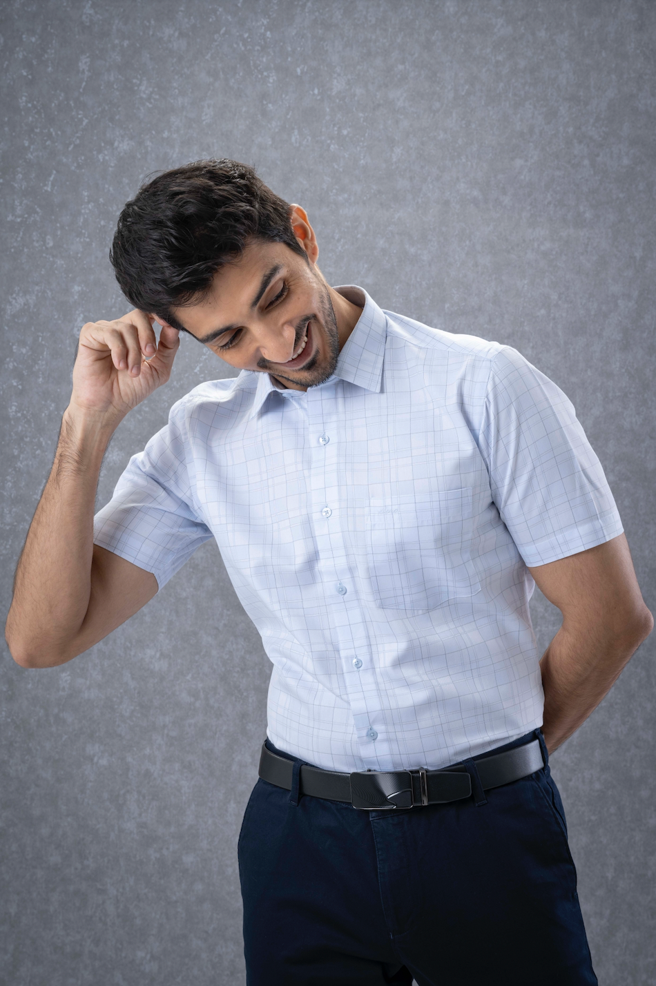 Blue Half Sleeves Shirt