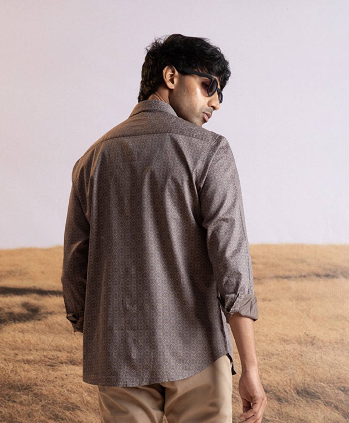 Brown Printed Shirt